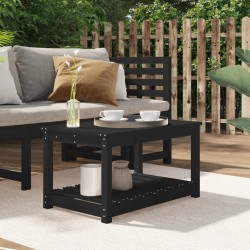 Table de jardin noir 82,5x50,5x45 cm bois massif de pin 548527548527