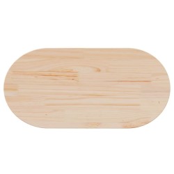 Plateau de table 80x40x2,5 cm Bois massif Pin Ovale 548531548531