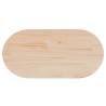 Plateau de table 80x40x2,5 cm Bois massif Pin Ovale 548531548531