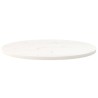 Dessus de table blanc 70x35x2,5 cm bois de pin massif ovale 548532548532