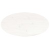 Dessus de table blanc 70x35x2,5 cm bois de pin massif ovale 548532548532