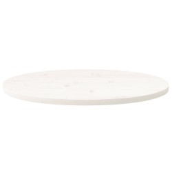 Dessus de table blanc 80x40x2,5 cm bois de pin massif ovale 548534548534