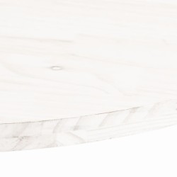 Dessus de table blanc 80x40x2,5 cm bois de pin massif ovale 548534548534