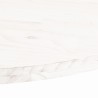 Dessus de table blanc 80x40x2,5 cm bois de pin massif ovale 548534548534