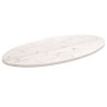 Dessus de table blanc 100x50x2,5 cm bois de pin massif ovale 548538548538