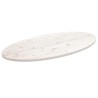 Dessus de table blanc 110x55x2,5 cm bois de pin massif ovale 548539548539