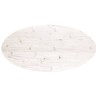 Dessus de table blanc 110x55x2,5 cm bois de pin massif ovale 548539548539
