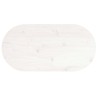 Dessus de table blanc 60x30x2,5 cm bois de pin massif ovale 548541548541