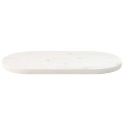 Dessus de table blanc 70x35x2,5 cm bois de pin massif ovale 548542548542