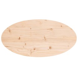 Plateau de table ovale en pin massif 70 x 35 x 2,5 cm 548544548544