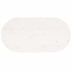 Dessus de table blanc 110x55x2,5 cm bois de pin massif ovale 548550548550