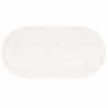 Dessus de table blanc 110x55x2,5 cm bois de pin massif ovale 548550548550