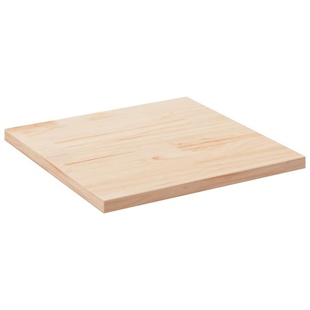 Plateau de table carré en bois de pin massif 70 x 70 x 2,5 cm 548551548551