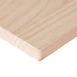 Plateau de table carré en bois de pin massif 70 x 70 x 2,5 cm 548551548551