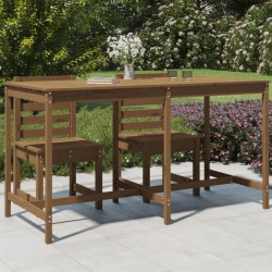 Table de jardin marron miel 203,5x90x110 cm bois massif de pin 548558548558
