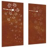 Décorations murales de jardin 2pcs 105x55 cm design de fleur 548574548574