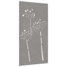Décoration murale jardin 105x55 cm acier corten design de fleur 548576548576