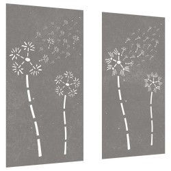 Décorations murales de jardin 2pcs 105x55 cm design de fleur 548577548577