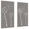 Décorations murales de jardin 2pcs 105x55 cm design de fleur 548577548577