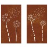 Décorations murales de jardin 2pcs 105x55 cm design de fleur 548577548577
