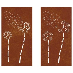 Décorations murales de jardin 2pcs 105x55 cm design de fleur 548577548577