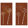 Décorations murales de jardin 2pcs 105x55 cm design de fleur 548577548577
