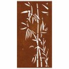 Décoration murale jardin 105x55 cm acier corten design bambou 548579548579
