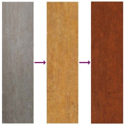 Décoration murale jardin 105x55 cm acier corten design bambou 548579548579