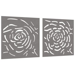Décorations murales jardin 2 pcs 55x55 cm design de rose 548581548581