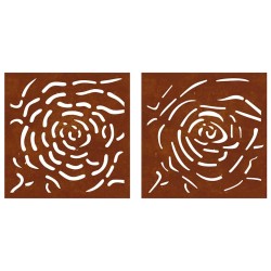 Décorations murales jardin 2 pcs 55x55 cm design de rose 548581548581