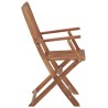 Chaises pliables de jardin lot de 2 avec coussins Bois d'acacia 548583548583