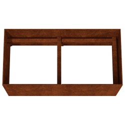 Lit surélevé de jardin 200x40x40 cm acier corten 548590548590