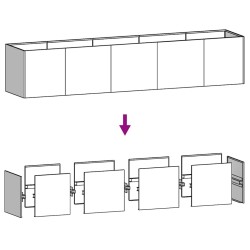 Lit surélevé de jardin 200x40x40 cm acier corten 548590548590