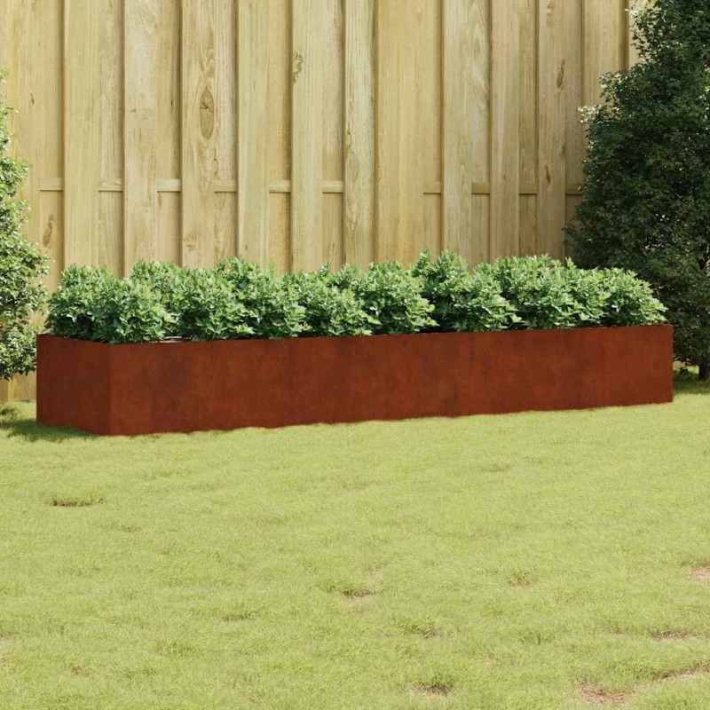 Lit surélevé de jardin 280x80x40 cm acier corten 548593548593