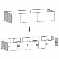 Lit surélevé de jardin 200x80x40 cm acier corten 548598548598