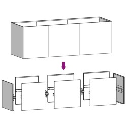 Lit surélevé de jardin 120x40x40 cm acier corten 548600548600