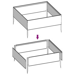 Lit surélevé de jardin 100x100x41 cm acier corten 548601548601