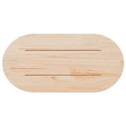 Plateau de table ovale en pin massif 70 x 35 x 2,5 cm 548615548615