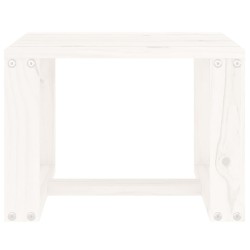 Table d'appoint de jardin blanc 40x38x28,5cm bois massif de pin 548626548626