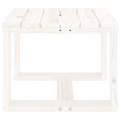 Table d'appoint de jardin blanc 40x38x28,5cm bois massif de pin 548626548626
