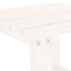 Table d'appoint de jardin blanc 40x38x28,5cm bois massif de pin 548626548626