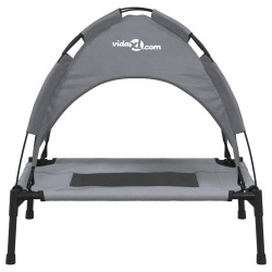 Lit pour chien avec auvent anthracite tissu Oxford et acier 548630548630