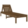 Chaise longue marron miel 199,5x60x74 cm bois massif de pin 548634548634