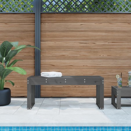 Banc de jardin gris 110x38x45 cm bois massif de pin 548640548640