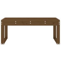 Banc de jardin marron miel 110x38x45 cm bois de pin massif 548642548642