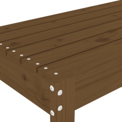 Banc de jardin marron miel 110x38x45 cm bois de pin massif 548642548642