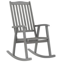 Chaise à bascule avec coussins Gris Bois d'acacia massif 548650548650