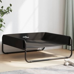 Lit surélevé pour chien anthracite tissu Oxford et acier 548656548656