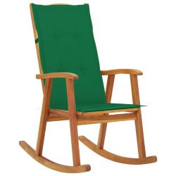 Chaise à bascule avec coussins Bois d'acacia massif 548660548660