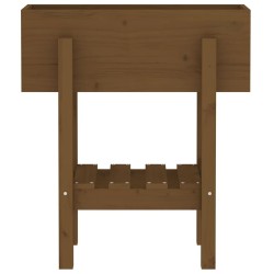 Jardinière marron miel 62x30x69 cm bois massif de pin  548675548675